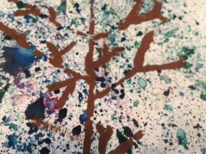 Autumn Bloom Tree Watercolour experiment