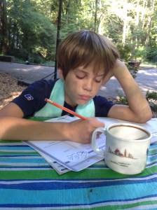 tea and math outside