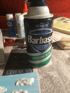 Use your typical shaving cream